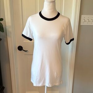 Bella Canvas White Tee with Black Trim